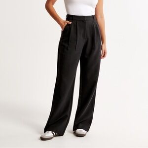 Abercrombie & Fitch Black Wide-Leg Pants